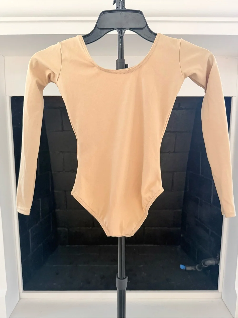 Capezio Kids Long Sleeve One-Piece Leotard in Nude